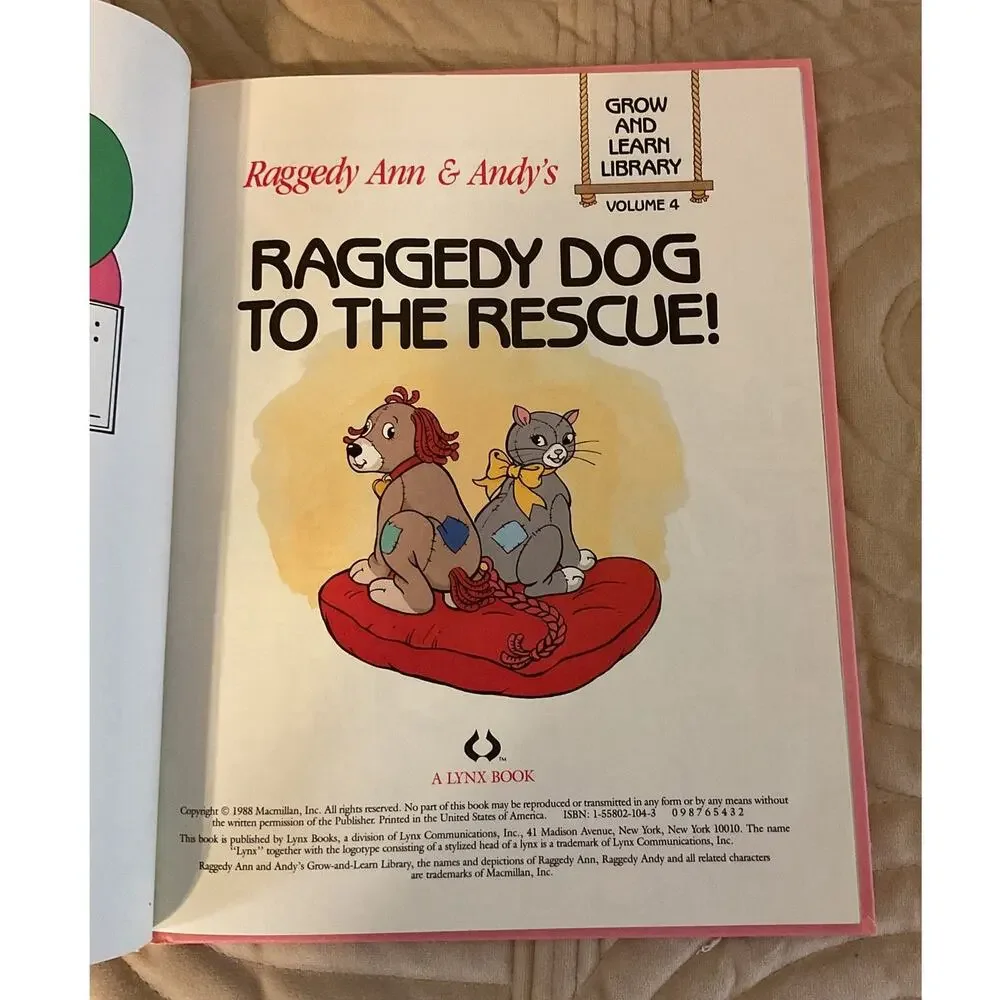 1988 Raggedy Ann & Andy's HC Book #4 Raggedy Dog to the Rescue